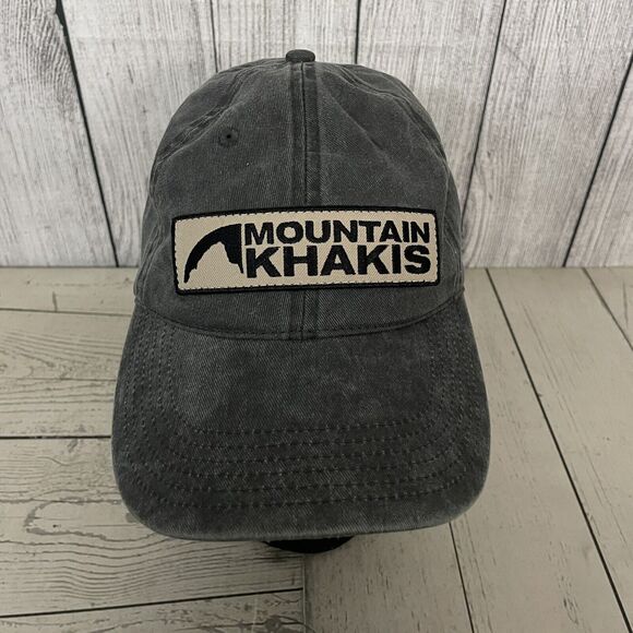 Mountain Khakis Jackson Hole Wyoming Adjustable Hat Cap Gray Grey - Picture 1 of 7